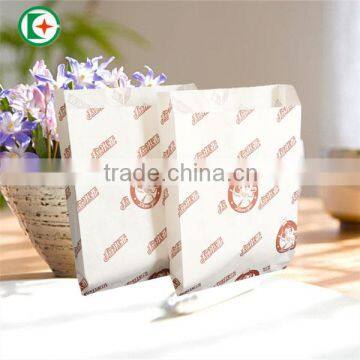 coated paper bags for take away fast food/sharp bottom paper food bag
