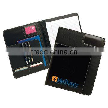 Man bussiness PU zip portfolio with notepad