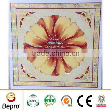 60*60cm pvc ceilings 595MM*595MM PVC panel hot stamping