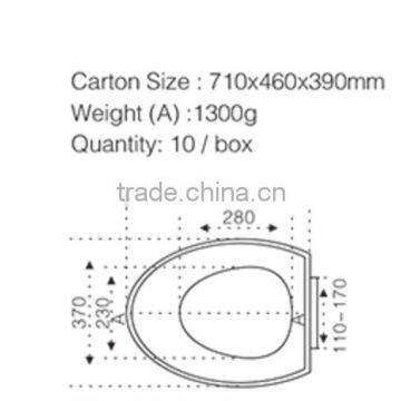 FG520PP Automatically Closing Toilet Seat With Adjustable Hinge From China