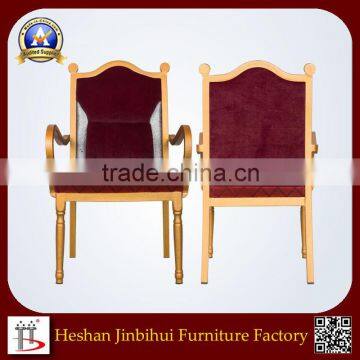 new design popular hotel antique wooden arm chair