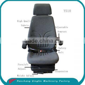 Deluxe mechanical heavy duty construction vehicle seat