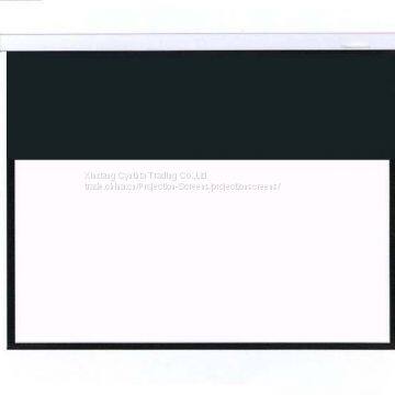 Square Casing Electric Screens Remote Control Motorized Screen Matte White 72