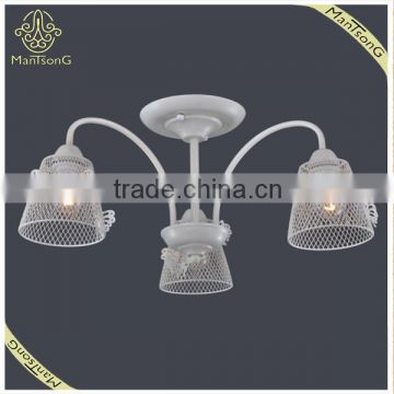 2016 New Products Matte White With Antique Brown Metal Flower Lamp, Lighting Fixture Ceiling