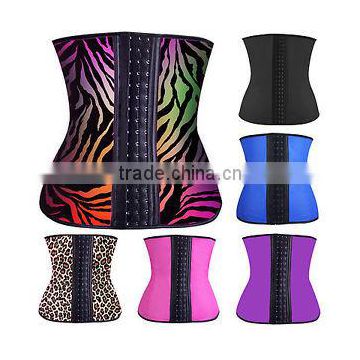 2015 china wholesale plus size waist trainer training latex steel boned corset S--3XL