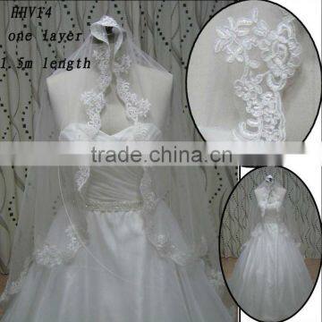 HHV14 2011 Wholesale New One Layer Beautiful Small Lace edge Real Sample Bride Wedding Veil