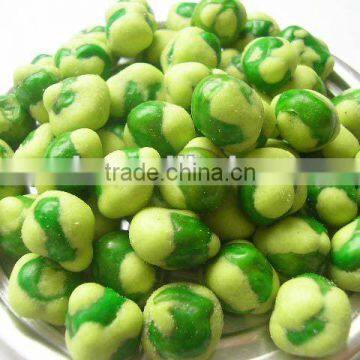 Yellow color wasabi flavor coated marrowfat green peas BRC