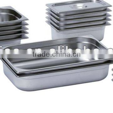 stainless steel gastronome pan