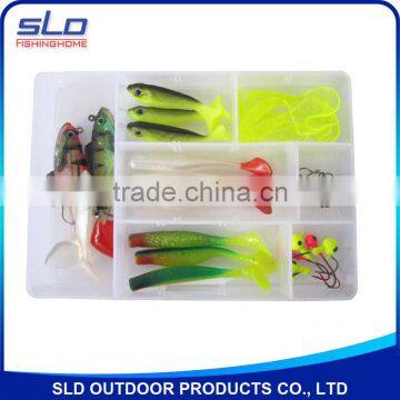 Fishing Soft Lures Assorted Jighead Kit Packed in Plastic Box