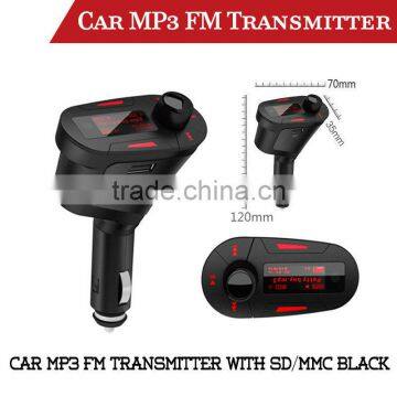 Car MP3 Player FM Transmitter with SD/MMC/USB black