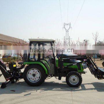 354 tractor with cabin with Front end loader & Backhoe