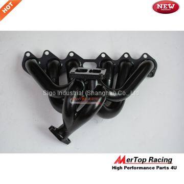 Mertop 3mm Thick Black Coated Toyot* Supra 93-98 2JZ-GTE 2JZ Twin Turbo Divided Flange Turbo Manifold +38mm Wastegate photo-5