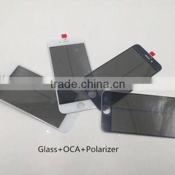 China Quality Cold Press Glue Frame With Glass With Polarizer With 250u Oca Assembly for IPhone6 Series