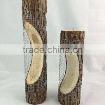 FSC nature wooden bird feeder in factory