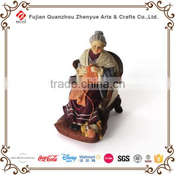 2015 handmade crafts resin grandma figurine