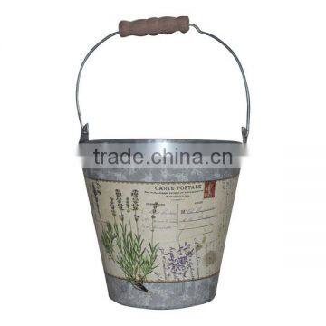 Metal Flower Pot Metal Bucket Planter Metal Garden Bucket