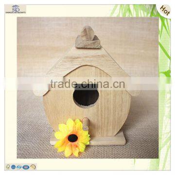 price small cute unfinished paulownia wooden house model