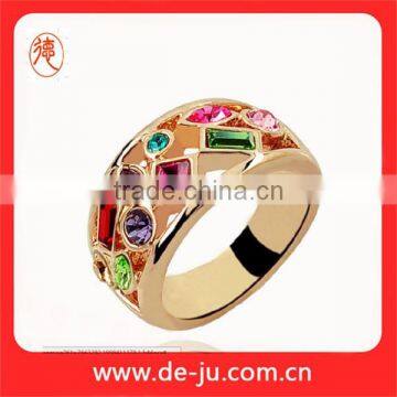 Made In China New Design Charm Colorful Crystal Ring