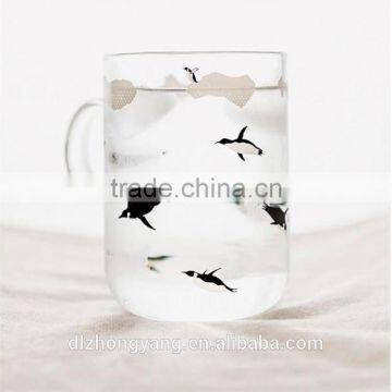 New Design Christmas Gift Polar Pattern Glass Polar Bear Penguin Cup photo-3