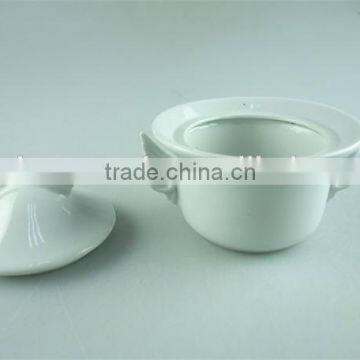 Irregular Sugar &creamer Pots,white Porcelain Canister,small Casserole photo-2