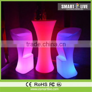 led portable bar/pub table/led cube table