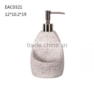 Hotsale manual lotion hand foam soap dispenser marble like bathroom accessories set