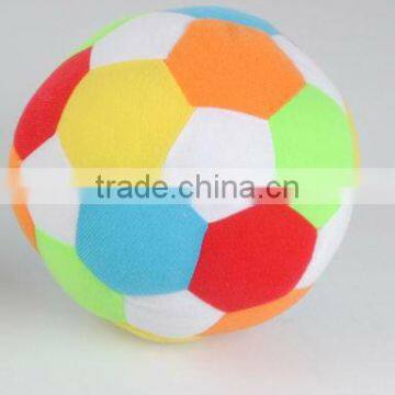 factory supply 4" soft plush ball for kids/ stuffed ball with bell