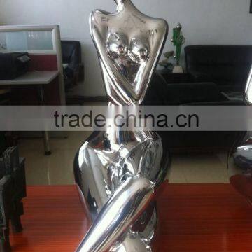 Stainless steel modern indoor nude lady decor statues for sale