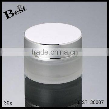 20g Frosted Glass Jars Metal Lids for Skin Care Cream OEM Logo photo-3