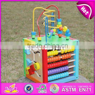 2017 New Design Multi-function 5 in 1 Kids Wooden Bead Roller Coaster W11B137 photo-6