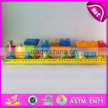 2015 Educational Colorful Pull Along Wooden Block Train Toy for Baby W05C018 photo-5