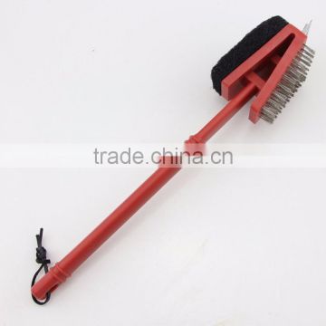 Long Handle Cleaning Brush for Grill with Two Functions