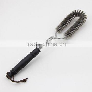 Deluxe Elliptical Head Stainless Steel Bristles BBQ Brush