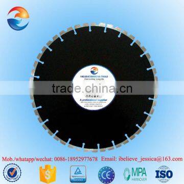 Laser welded abrasive concrete cutting blade