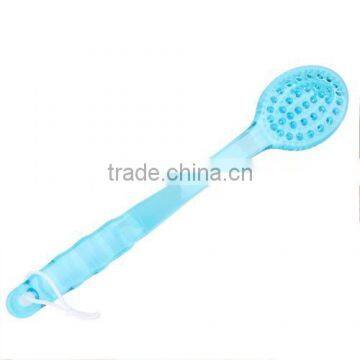 long handle Colorful bath brush cleaning body shower massager brush mesh sponge