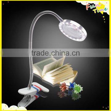 2016 Latest Popular Fashionable New Design Gooseneck Clip Reading Magnifier With LED Light photo-4