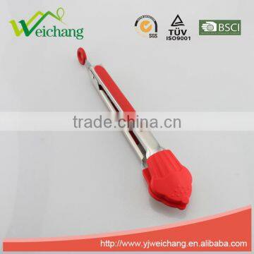 WCJ623 Premium Comfort Stainless Steel Locking Oblong Food Tong With Silicone Heads, Good Grip photo-2