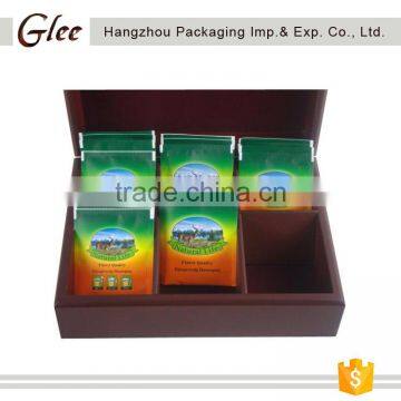 Custom Made 6 Compartment Mdf Wooden Tea Bag Storage Box photo-3