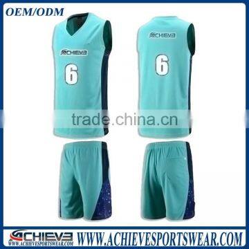 College Cheap Reversible Sublimation Custom Team Logo Basketball Uniform