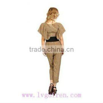 2012 fashion summer ladies short sleeve jumpsuit