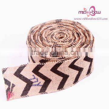 2.5 Inch Jute Ribbon Custom Printed Jute Ribbon Christmas Ribbon photo-3