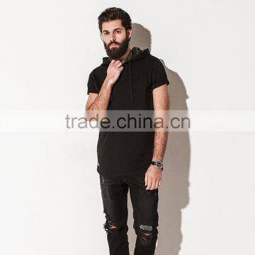 High Quality Custom Mens Short Sleeve Hoodie