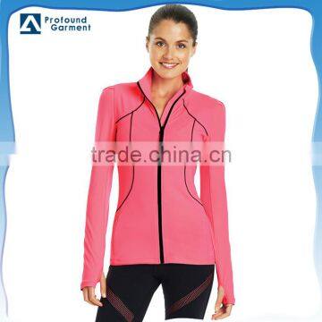 athletic jacket women oem custom sportswear fitness jacket factory