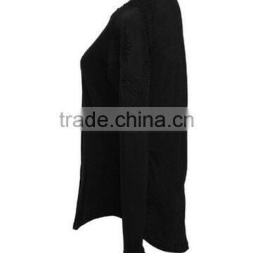 New Design Fashion Cotton Knitting Cotton Long Sleeves Fabric Combination Direct Manufacturer High Quality Skirt Matching Blouse photo-2