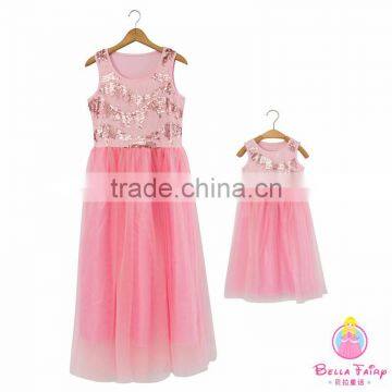 Wholesale Mother and Daughter Matching Dresses Mommy and me Clothing photo-5