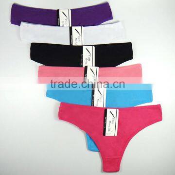 Womens underwear and panties manufactures ladies brief pure color cotton mature women panties