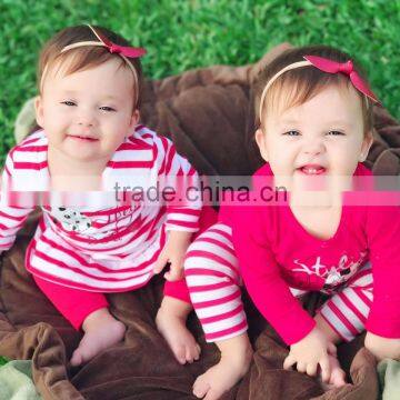 100% Cotton New Hot Sale Baby Clothes Boutique Clothing Stripe Long Sleeve 100% Cotton Top Exported 2017 photo-2
