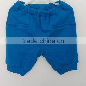 cool baby boys plain dyed sky blue knitted cotton pants for Autumn