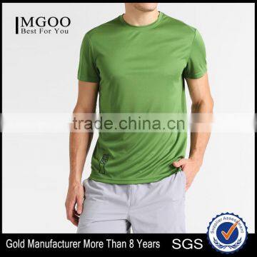 MGOO Solid Color Dri-fit 90% Polyester 10% Spandex T-shirts Custom Logo Sport T Shirt Mens