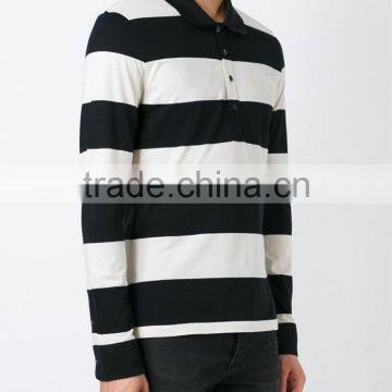 Wholesale Stripes Comfort Mans Two Color Polo Shirts photo-3